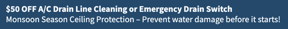 50 dollars off drain line cleaning or emergency drain pan switch in phoenix area by magic touch mechanical - mention this article when booking